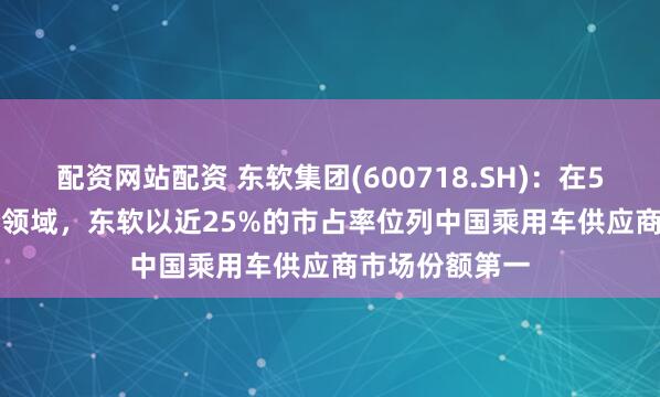 配资网站配资 东软集团(600718.SH)：在5G T-BOX细分领域，东软以近25%的市占率位列中国乘用车供应商市场份额第一